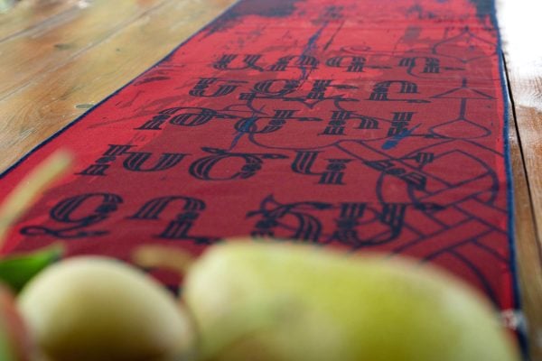 "Red Alphabet" Table Cloth