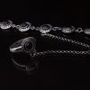 Sterling silver ring-chain bracelet “Eva” with black onyx