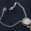 “Full Moon” Sterling Silver Ring-Chain Bracelet