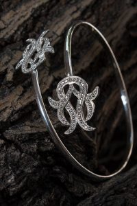 Sterling silver cuff bracelet “Royal Tulip”
