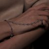 Sterling silver ring-chain bracelet "Justina"