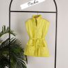 Lemon Yellow Sleeveless Jacket