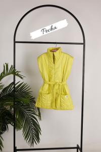 Lemon yellow sleeveless jacket /Կիտրոնի դեղին անթև բաճկոն