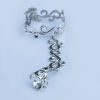 "Gia" Sterling Silver Ring-Chain Bracelet