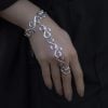 "Gia" Sterling Silver Ring-Chain Bracelet