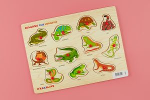 Xaxalove Learning the World – Reptiles, Cognitive Board Game – Develop Skills and Spark Creativity in Armenian