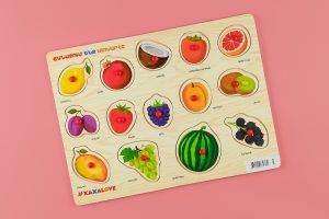 Xaxalove Learning the World – Fruits, Cognitive Board Game – Develop Skills and Spark Creativity in Armenian