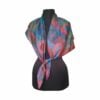 Silk Scarf, Handmade, Feminine, from “Aqua” Fashionable Collection, Cold Batik, Exclusive Design