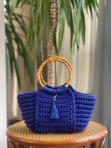 Handmade bag in Blue
