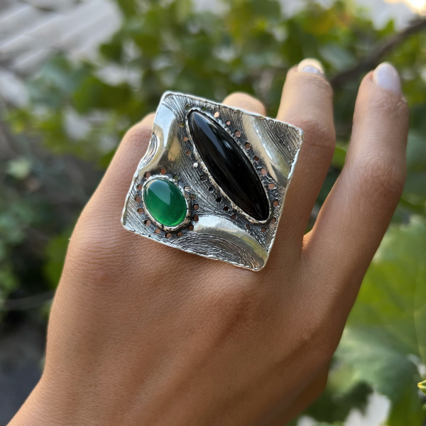 Onyx Silver Ring