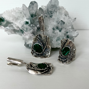 Sterling silver jewelry set Urania | designed by Shahinian jewelry
