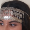 Tigran the Great Forehead Flowery Silver Plated Drop, Armenian Headpieces Drop