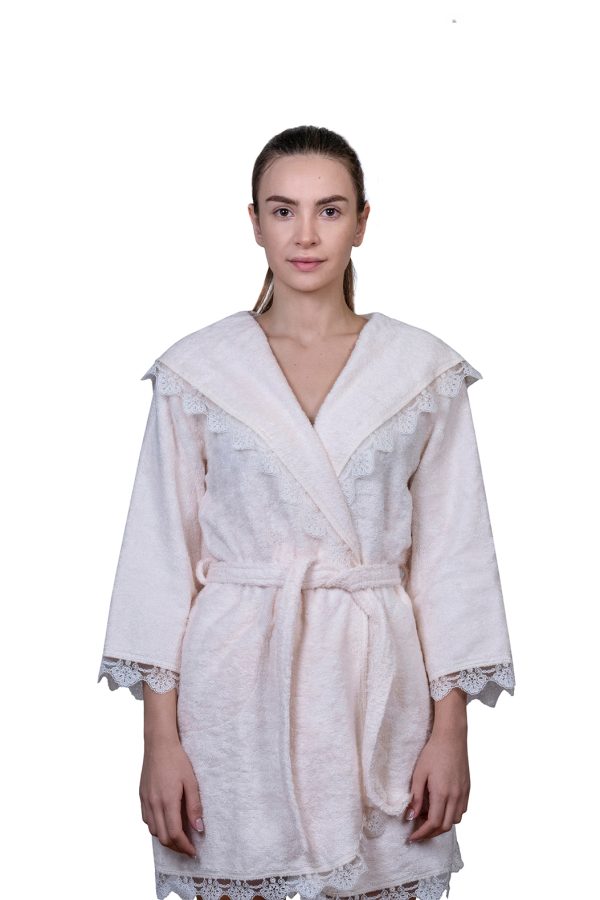 B.COMFY Bamboo Bathrobe with Lace Detail