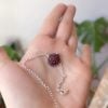 Sterling silver pomegranate jewelry , armenian jewelry , handmade pomegranate earrrings bracelet and pendant