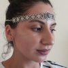 Flowery Central Star Forehead Silver Plated, Armenian Headpiece