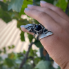 Black Onyx Silver Ring