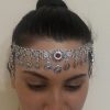 Eternity Forehead Flowery Silver Plated Drop, Armenian Headpieces Drop, Pomegranate Forehead Eternity