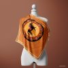 Horse of Artsakh Scarf-Orange