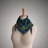 NATURAL SILK SCARF WITH ARMENIAN LETTERS AND CAUCASIAN PANTHERS BY KERPAZ