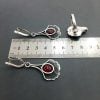 Sterling Silver Garnet Jewelry Set