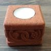 Tuff Stone Grape/Pomegranate Candle Holder