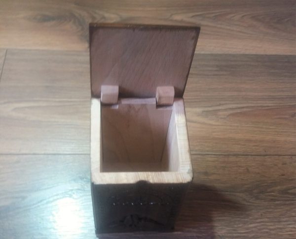 Handcrafted Armenian Wooden Box with Mount Ararat and Etchmiadzin Cathedral, Kitchen Storage Box, Decorative Wooden Box