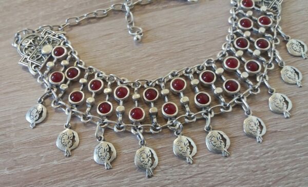 Pomegranate Seed Stones Necklace