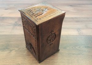 Handcrafted Armenian Wooden Box of Saint Gayane Church with Mount Ararat and the Eternity Sign, Kitchen Storage Box, Decorative Wooden Box