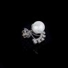 Pearl adjustable silver earrings - Lusin