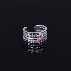 Silver Armenian inspired ring – Zabel Ring