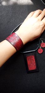 Leather jewelry set “Carmen”