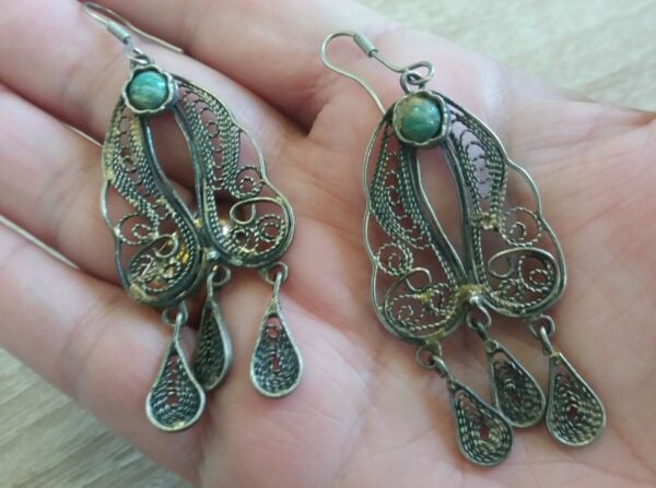 Armenian Filigree Amazonite Earrings