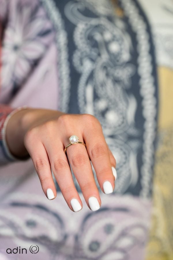 Natural Pearl Sterling Silver Ring