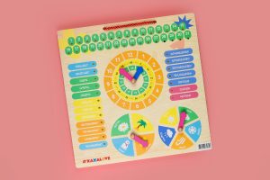 Xaxalove Interactive ‘Wooden Board – Calendar’ Game for Kids – Learn Numbers, Time, Seasons in Armenian