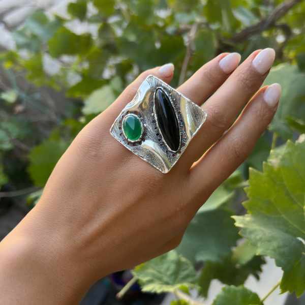 Onyx Silver Ring