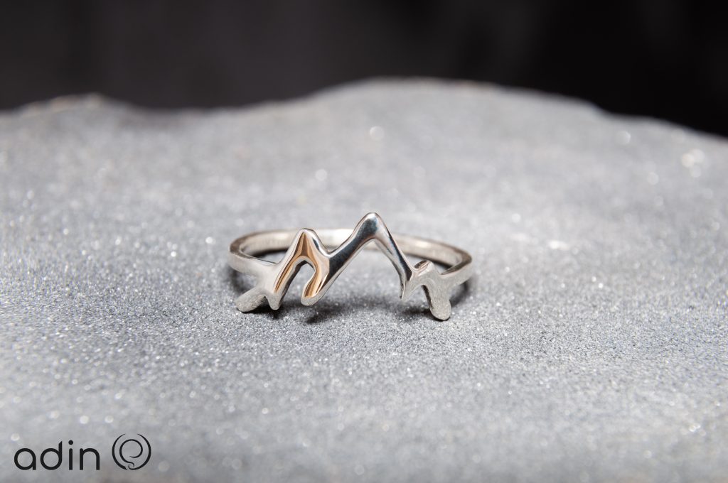 “Mountain” sterling silver ring
