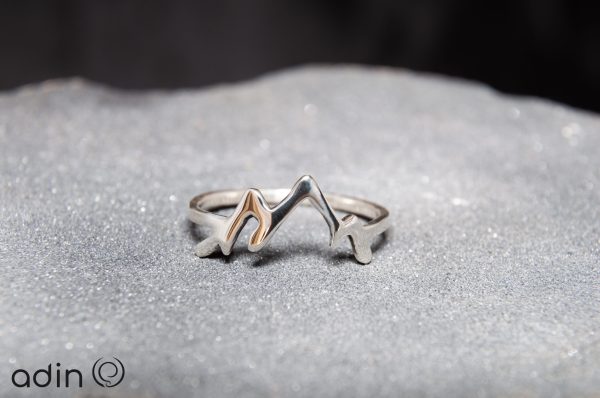 "Mountain" sterling silver ring