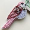 Pink Bird Brooch