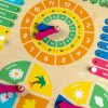 Xaxalove Interactive 'Wooden Board - Calendar' Game for Kids - Learn Numbers, Time, Seasons in Armenian
