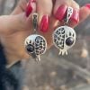 Natural Garnet Earrings , Sterling Silver 925 , Pomegranate Earrings Armenian Jewellery