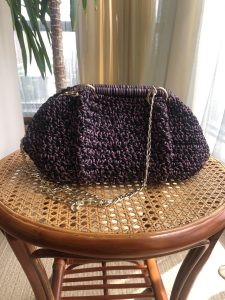 Handmade bag in purple/black mix