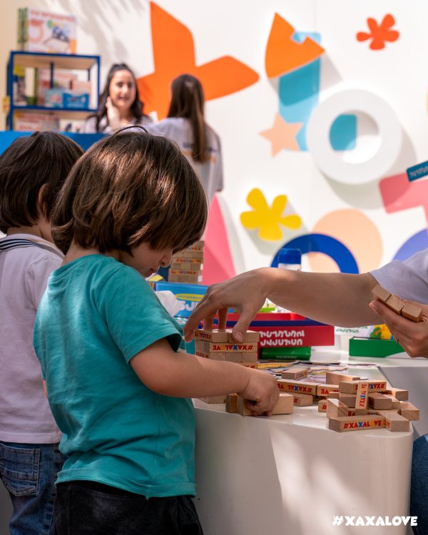 Xaxalove Jenga - Classic Tower-Building Game - Develop Dexterity and Fine Motor Skills in Armenian