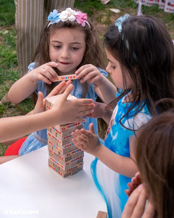 Xaxalove Jenga - Classic Tower-Building Game - Develop Dexterity and Fine Motor Skills in Armenian