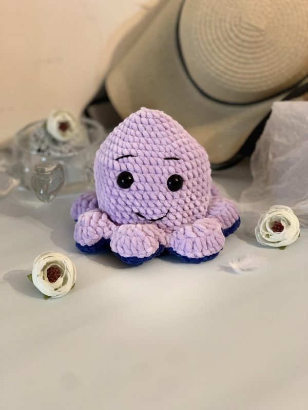 ' Octopus bilateral ' Handmade crochet toy for baby15cm - A6