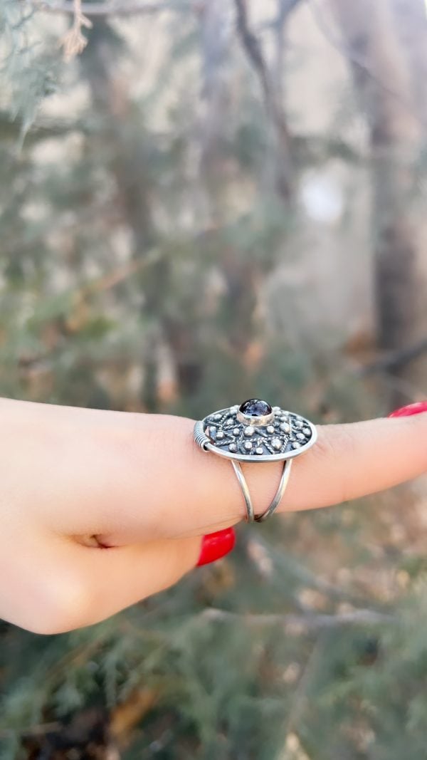 Sterling Silver Garnet Ring