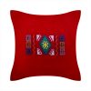 An Armenian embroidered pillow or pillow cover with old Armenian carpet ornaments