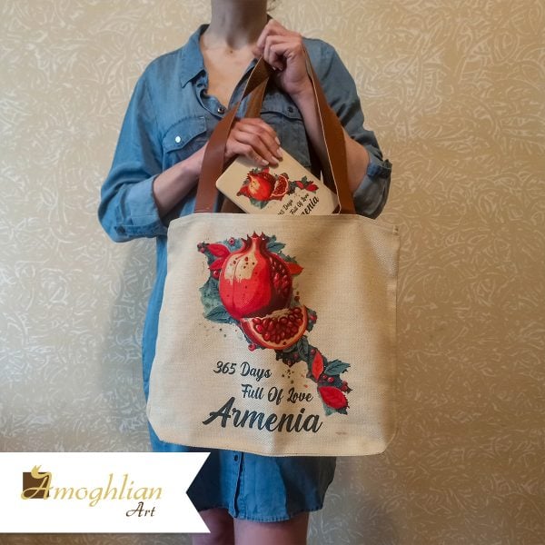 Armenia Pomegranate Canvas Bag