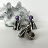 Natural chaoite in sterling silver| handmade jewelry set by Shahinian