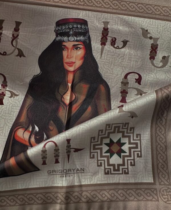 Grigoryan Scarves Armenian Girl Gold AYB - 36