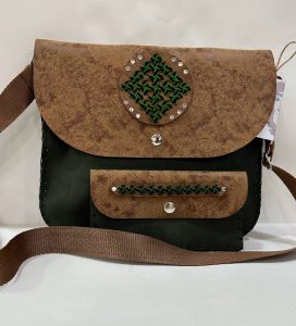 Handmade accessories set bag with Marash embroidery